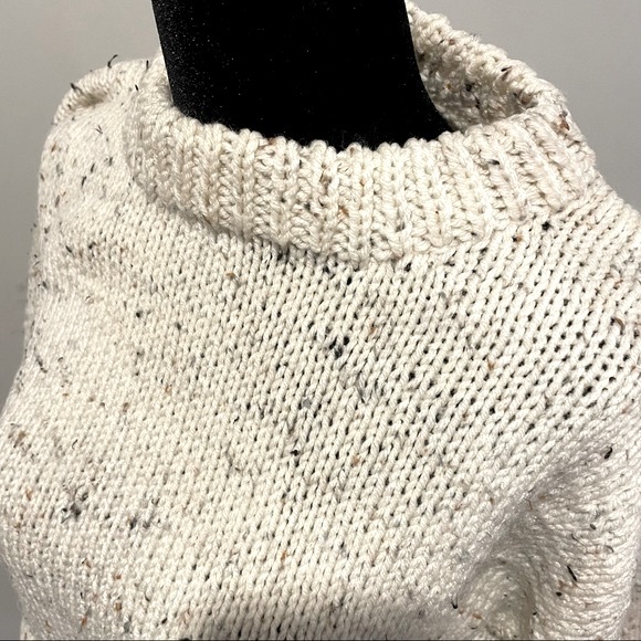 EUC Vintage Wool Sweater Pullover Handmaid Knit Size Large Over Size Tan - Picture 5 of 12